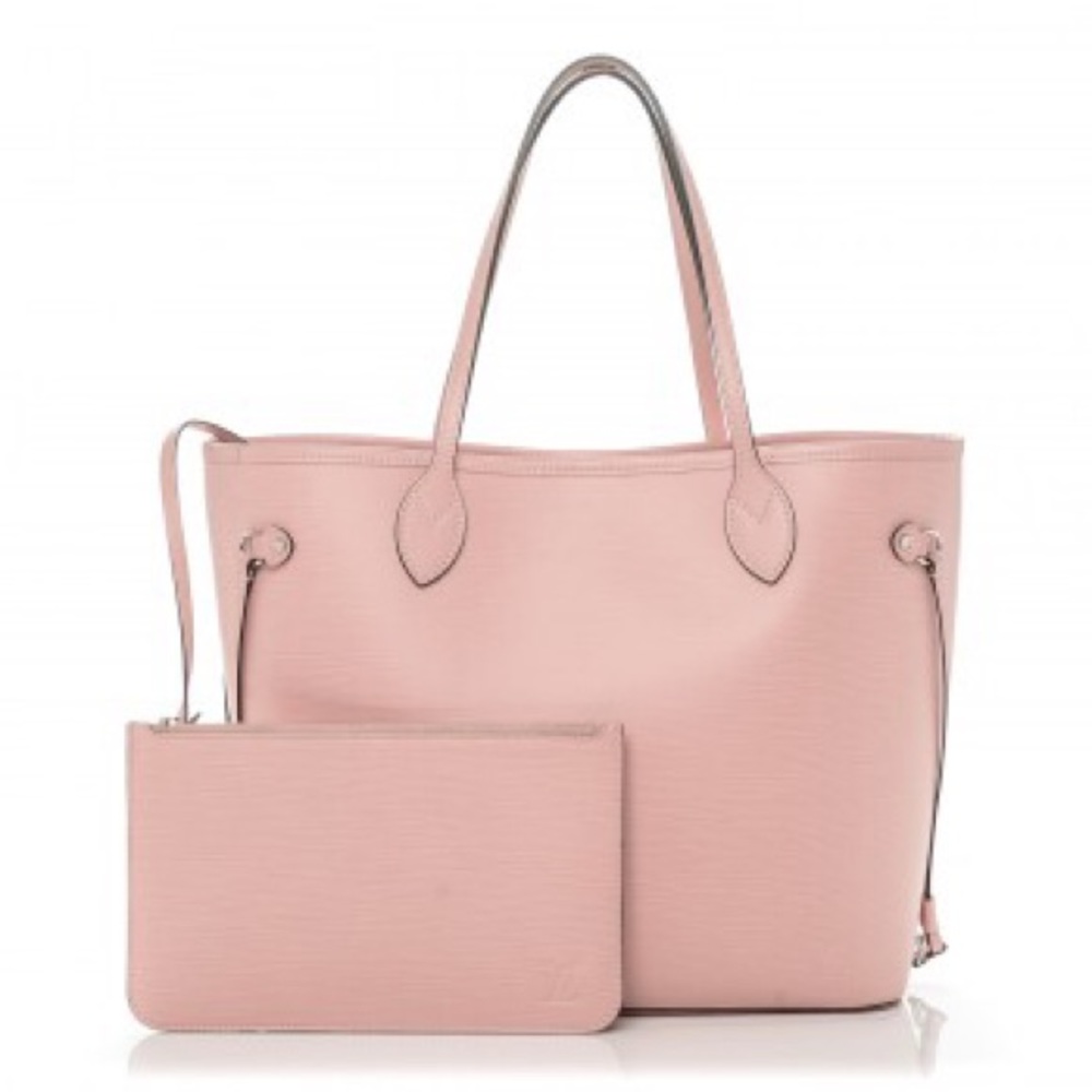 Louis Vuitton Pink Epi Neverfull Pochette Pouch